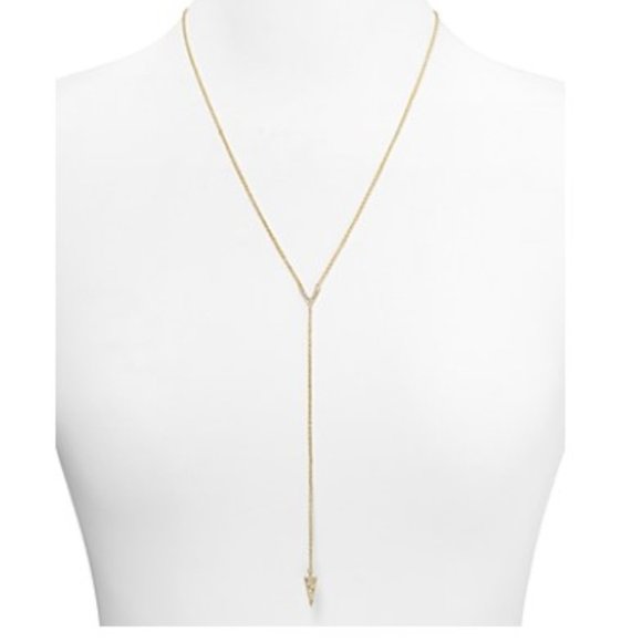 Rebecca Minkoff Crystal Cone Y Necklace (Gold Toned/Crystal) - Picture 1 of 8